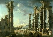 Leonardo Coccorante Port of Ostia in Calm Weather oil painting on canvas